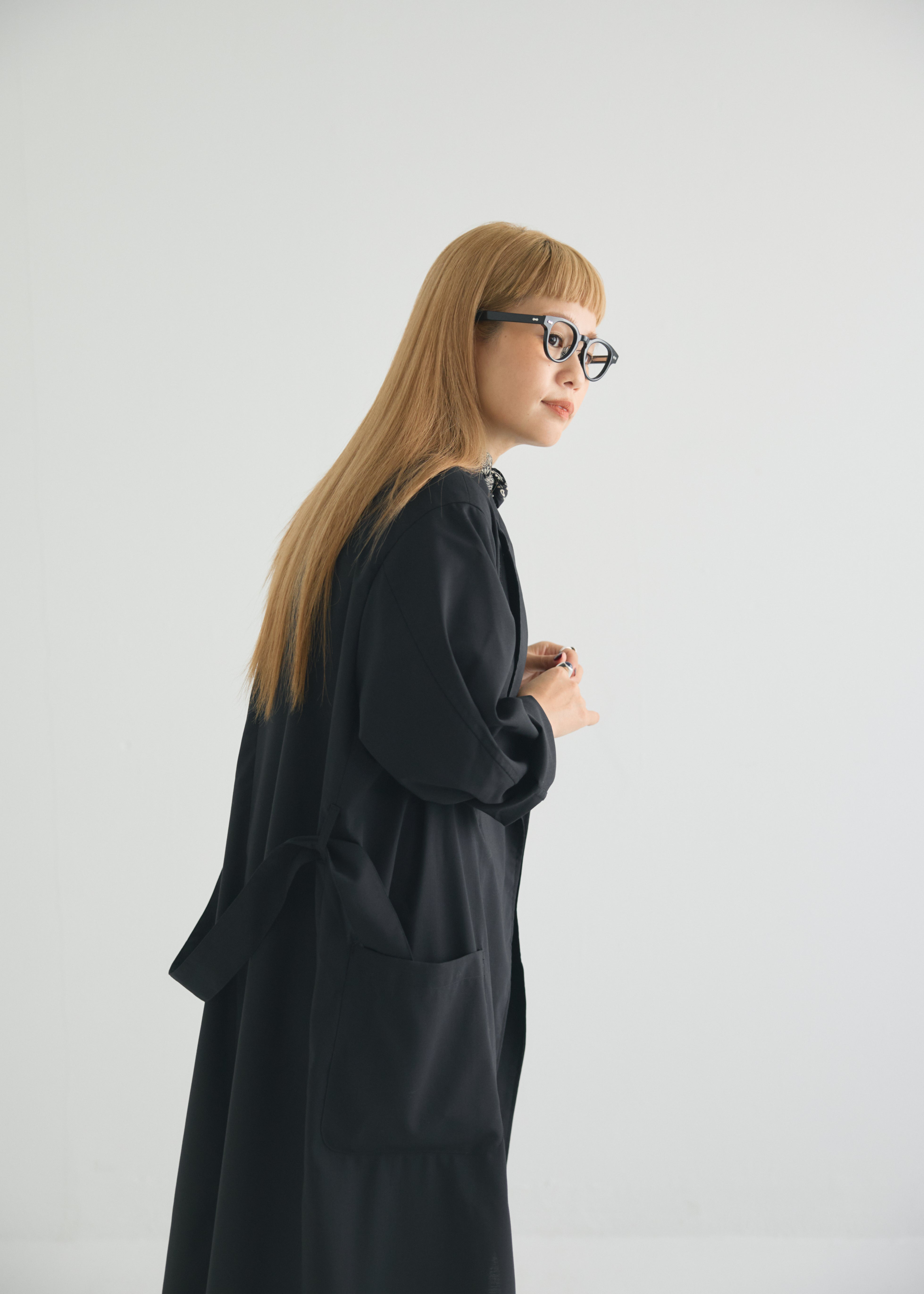 Chester shirt coat　Black