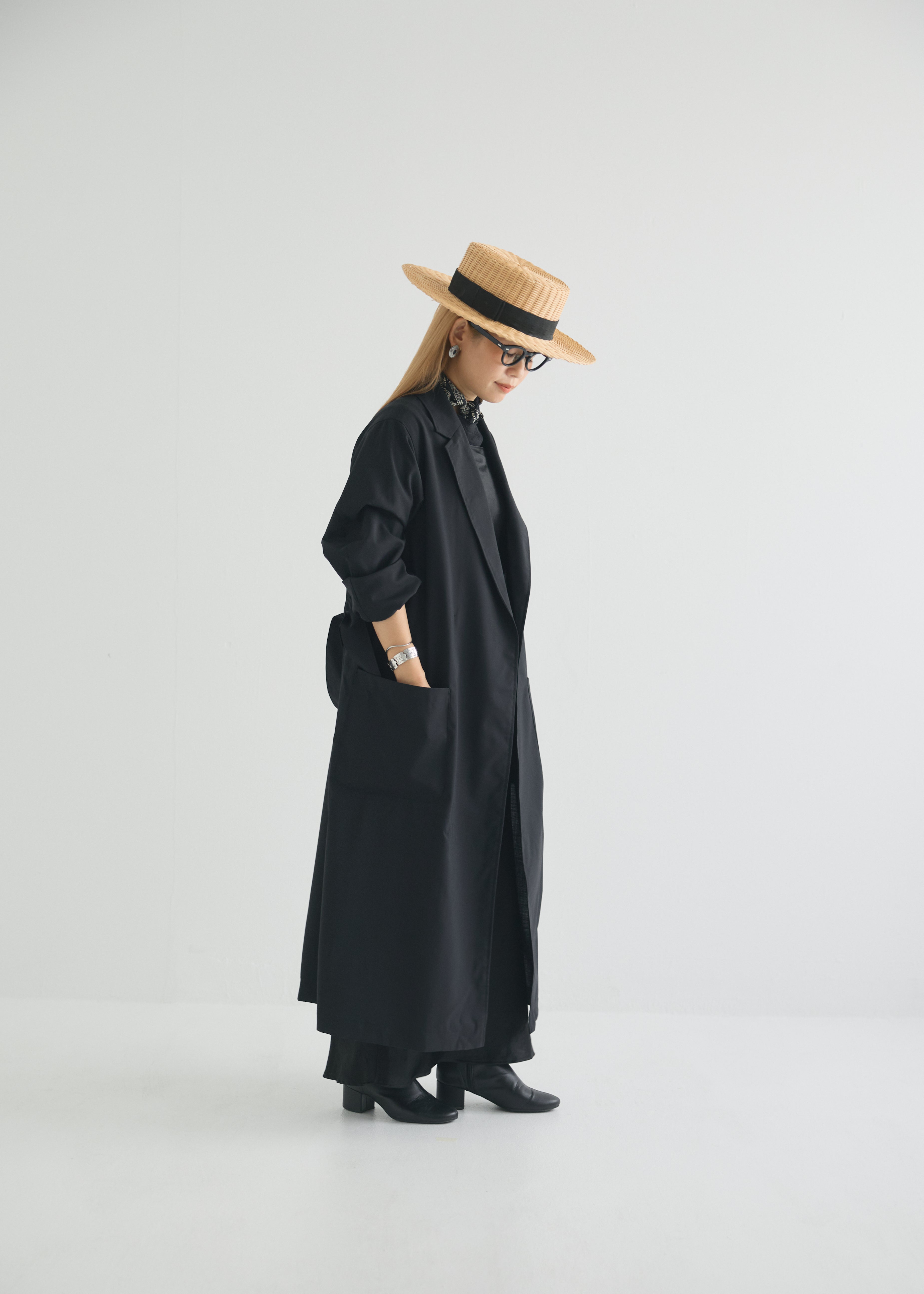 ジャケット・アウター loose chester coat 46 BLACK THE LOOSE CHESTER COAT | ザリラクスTHE RERACS(ザ・リラクス)メンズ
