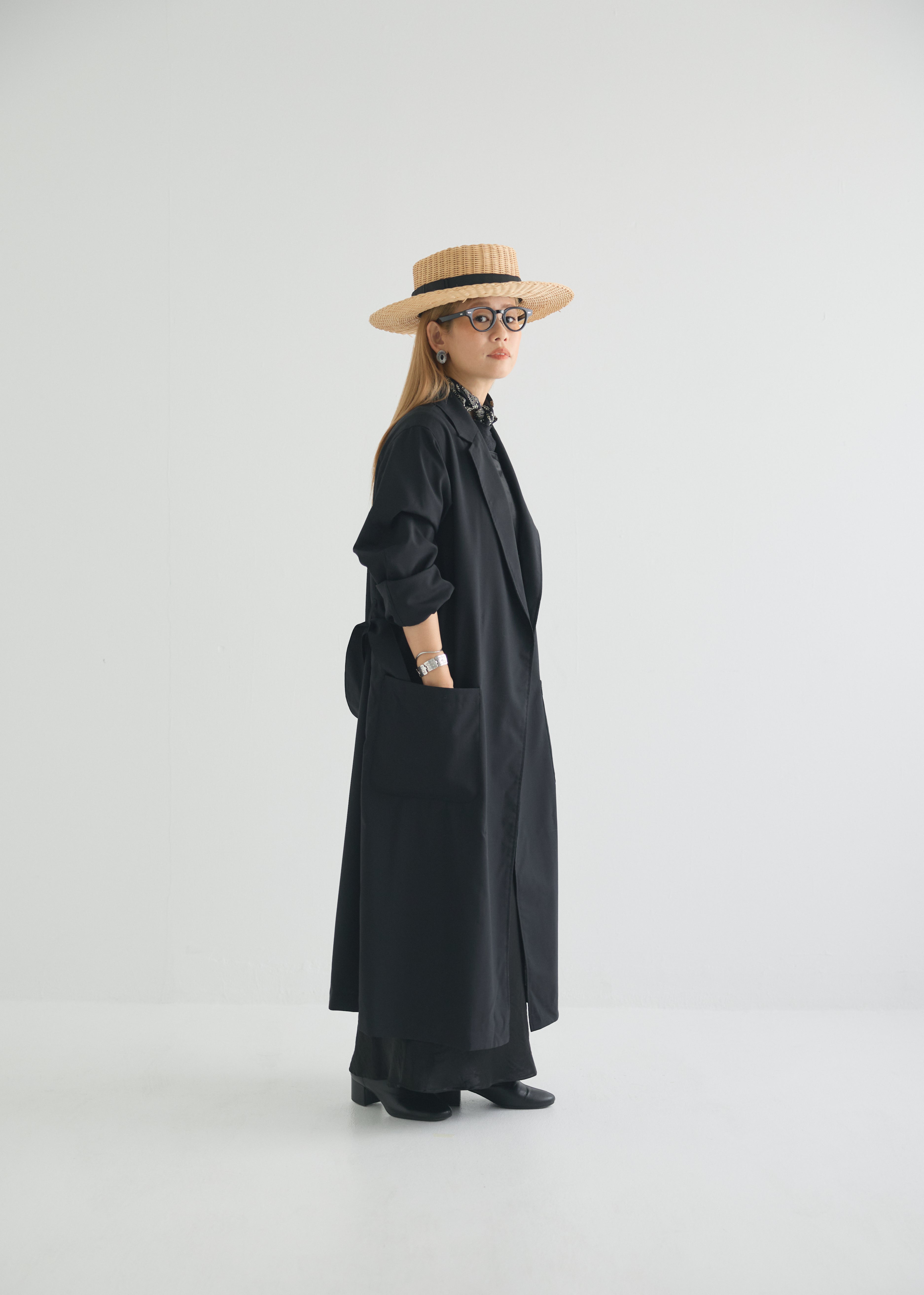 Chester shirt coat　Black