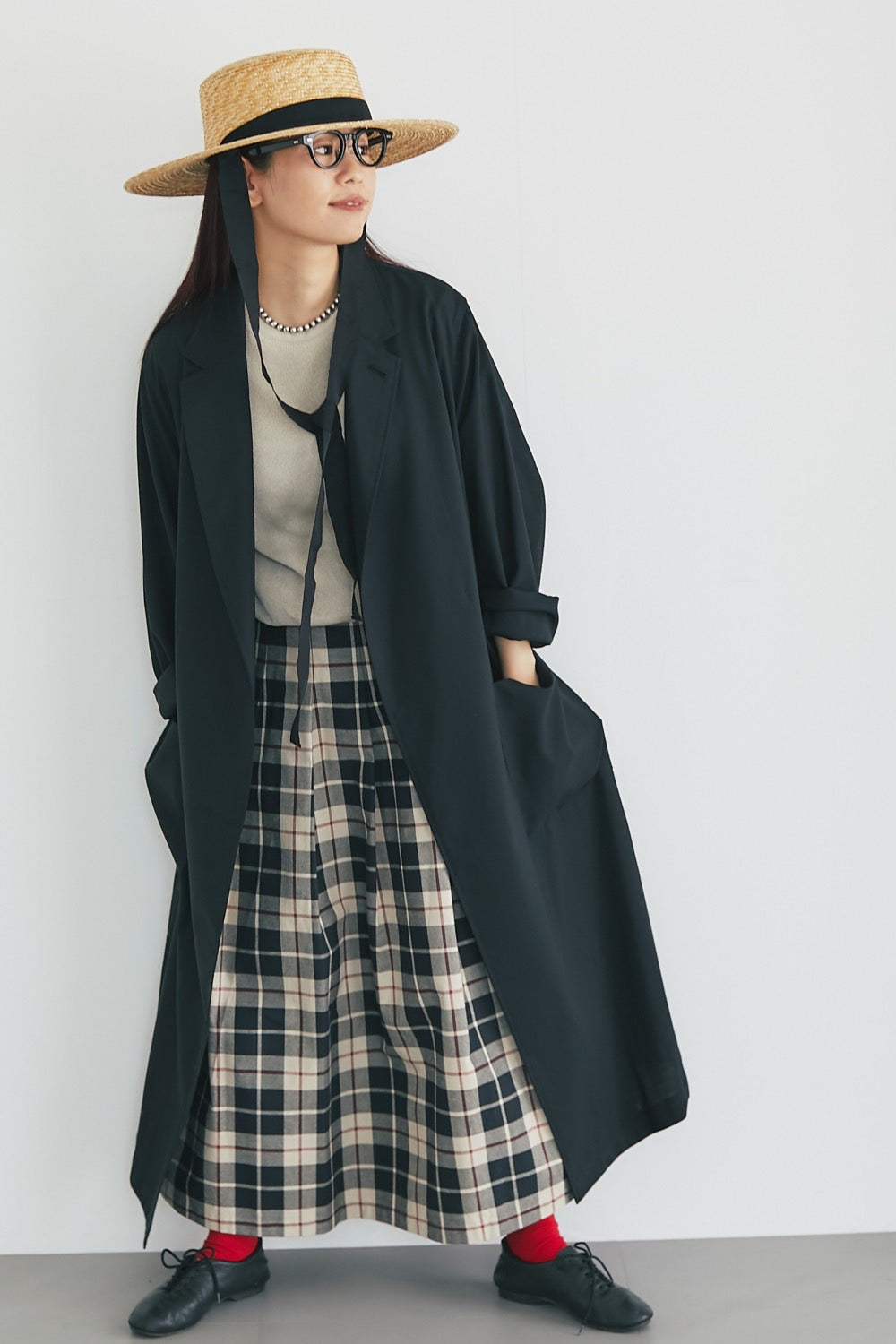 TARTAN CHECK ojo pleats skirt チェックスカート TARTAN CHECK ojo pleats skirt チェックスカート