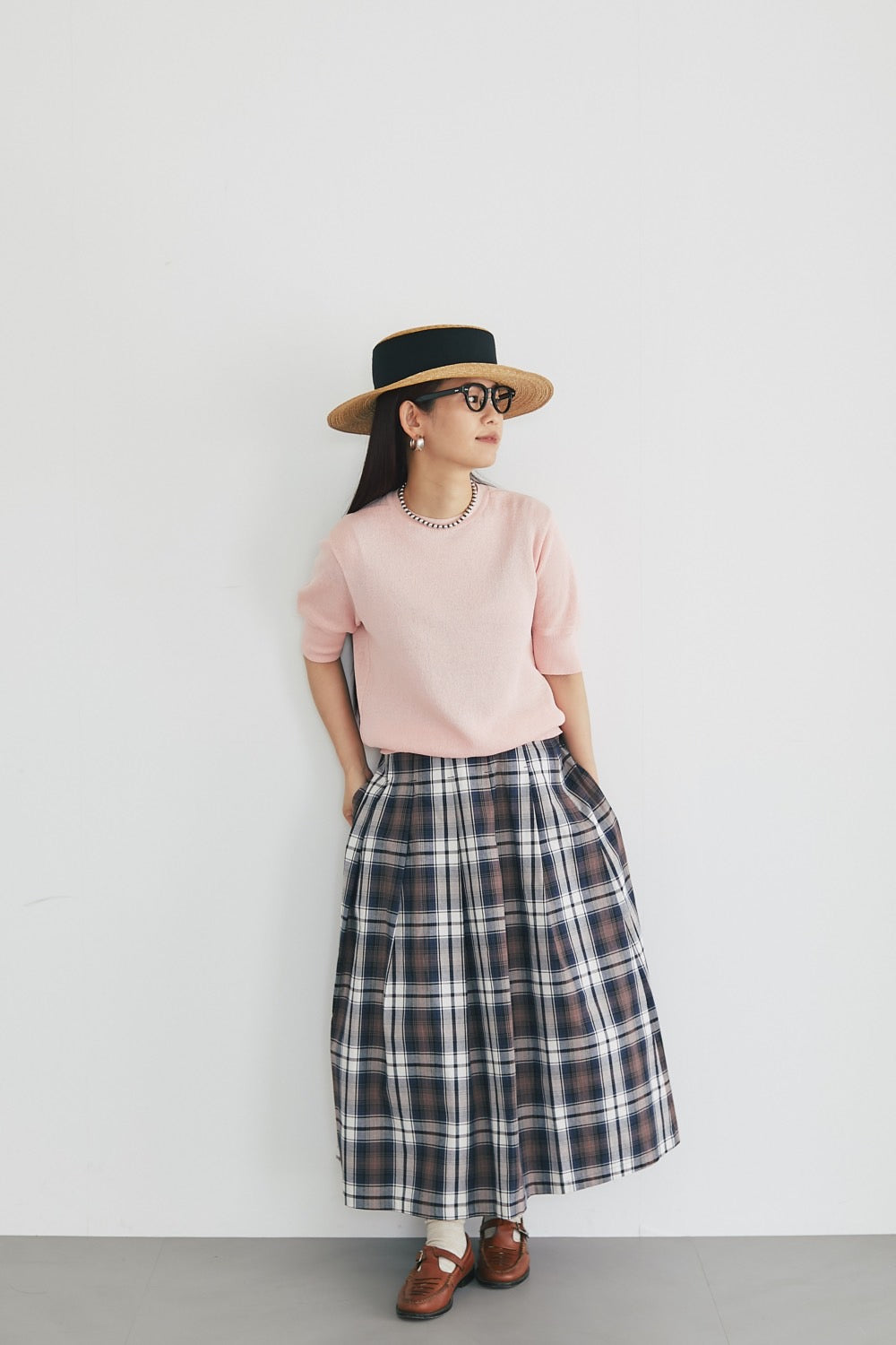 【完売未使用】BLUELEA Check tight skirt 38 チェック 高見えツイードチェックフレアースカート - ベルーナ【公式】